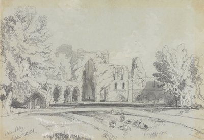 Calder Abbey, 12 september 1836 door Edward Lear